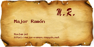 Major Ramón névjegykártya